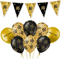 16 Jaar Verjaardag Versiering Pakket 9-delig