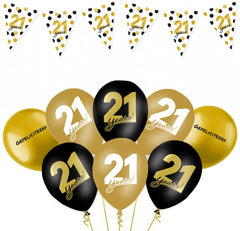 21 Jaar Verjaardag Versiering Pakket 9-delig