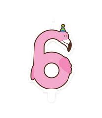 Flamingo Kaars 6 Jaar