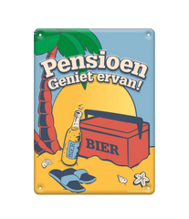Pensioen Metalen Bord