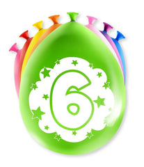 Ballonnen 6 Jaar Hoera 8st