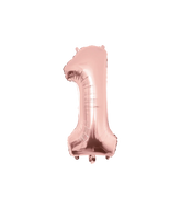 1 Jaar Cijfer Ballon Rose Goud