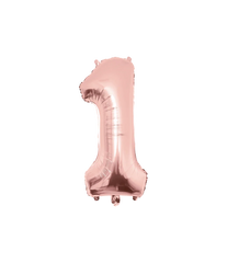 1 Jaar Cijfer Ballon Rose Goud