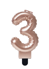 Kaars Folie Ballon Rose Goud 3