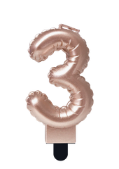 Kaars Folie Ballon Rose Goud 3