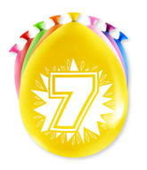 Ballonnen 7 Jaar Hoera 8st