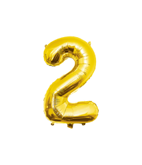 2 Jaar Cijfer Ballon Goud Leeg