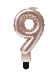 Kaars Folie Ballon Rose Goud 9