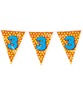 Vlaggenlijn 3 Jaar Gekleurd 10m