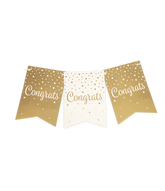 Banner Congrats Goud Wit 6m