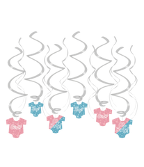 Hangdecoratie Gender Reveal 12st