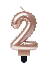 Kaars Folie Ballon Rose Goud 2