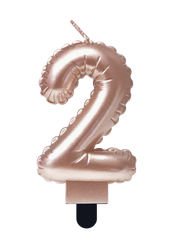 Kaars Folie Ballon Rose Goud 2