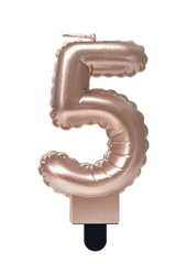 Kaars Folie Ballon Rose Goud 5