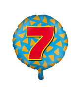 Helium Ballon 7 Jaar Gekleurd