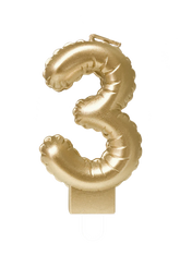 Kaars Folie Ballon Goud 3