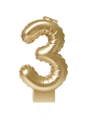 Kaars Folie Ballon Goud 3