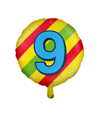 Helium Ballon 9 Jaar Gekleurd