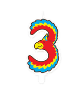 Kaars 3 Jaar Papegaai