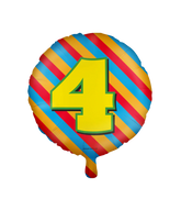 Helium Ballon 4 Jaar Gekleurd