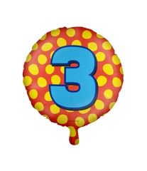 Helium Ballon 3 Jaar Gekleurd