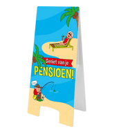 Warning Sign Pensioen Cartoon