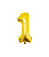 1 Jaar Cijfer Ballon Goud Leeg