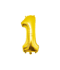 1 Jaar Cijfer Ballon Goud Leeg