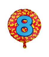Helium Ballon 8 Jaar Gekleurd