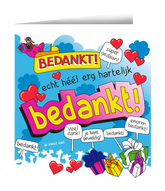 Wenskaart Bedankt 16,5cm
