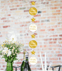 Hangdecoratie 25 Jaar Wit Goud