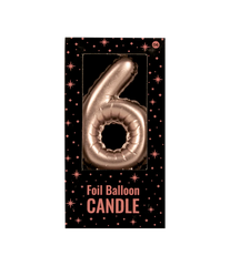 Kaars Folie Ballon Rose Goud 6