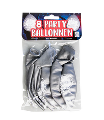 Just Married Ballonnen Zilver 8st