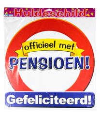 Deurbord Officieel met Pensioen