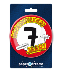 Button 7 jaar Verkeersbord