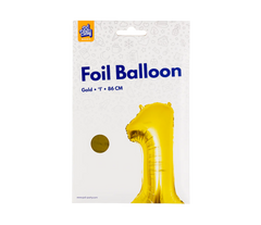 1 Jaar Cijfer Ballon Goud Leeg