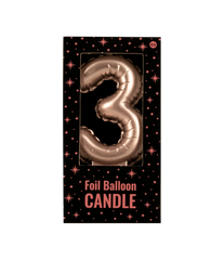 Kaars Folie Ballon Rose Goud 3