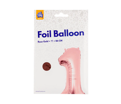 1 Jaar Cijfer Ballon Rose Goud