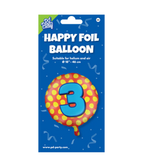 Helium Ballon 3 Jaar Gekleurd