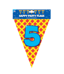 Vlaggenlijn 5 Jaar Gekleurd 10m