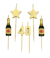 Kaarsjes 40 Jaar Champagne