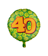 Helium Ballon 40 Jaar Gekleurd