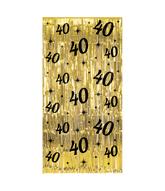 40 Jaar Deurgordijn Zwart Goud