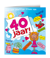 Verjaardagskaart 40 Jaar Cartoon Vrouw