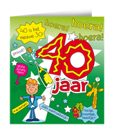 Verjaardagskaart 40 Jaar Cartoon Man