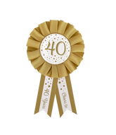 Rozet 40 Jaar Wit Goud 14cm