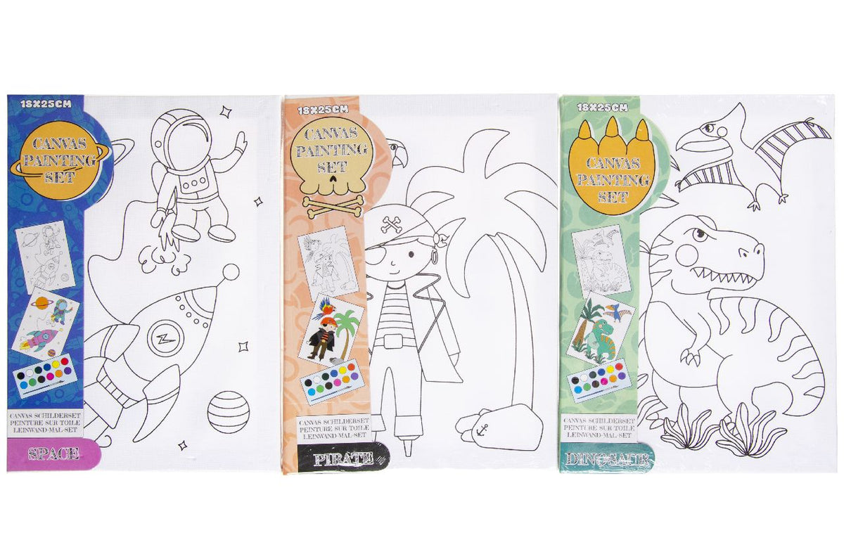 Schilderset Canvast Voor Jongens 25cm