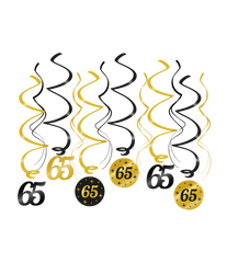 Hangdecoratie 65 Jaar 14cm 12st