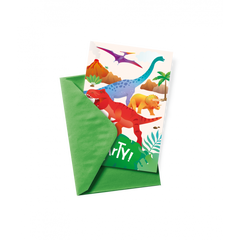 Uitnodigingskaarten Dinosaurus 6st