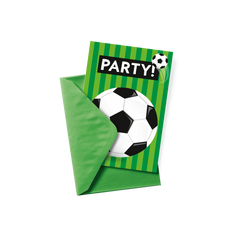 Uitnodigingskaarten Voetbal 6st